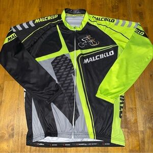Malciklo men's long sleeve cold weather cycling jersey 3XL
